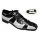 Mauri "2770" Black / White Genuine Alligator / Ostrich Shoes